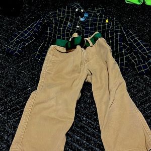 Boys Ralph Lauren fancy Button Down shirt and pants set boys size 18m